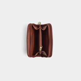 Vintage Classic Zip Around Compact Clutch