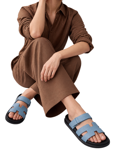Chypre sandal in Bleu Jeans