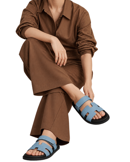 Chypre sandal in Bleu Jeans