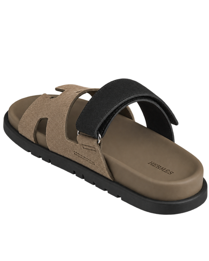 Chypre sandal in Étoupe / Noir