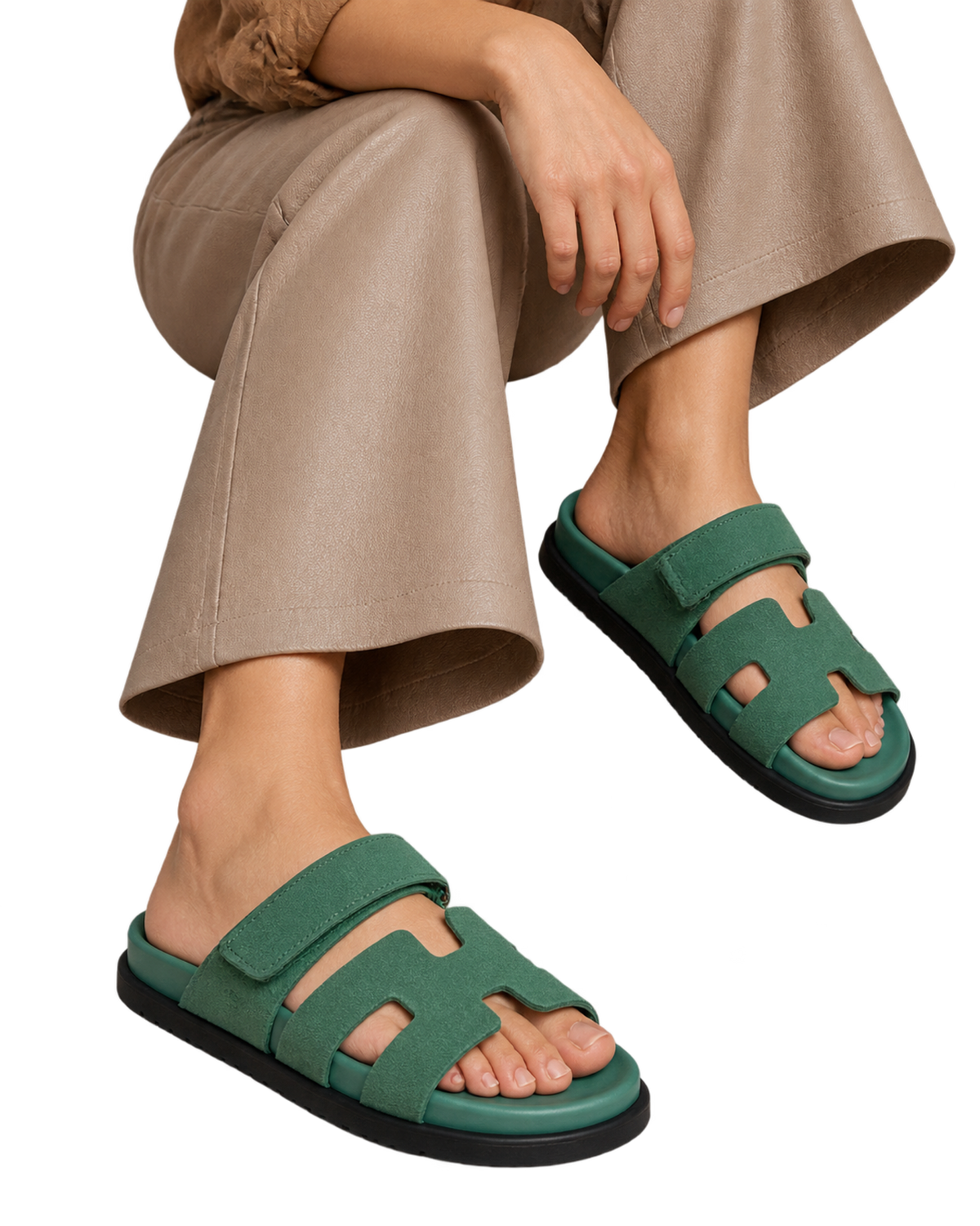 Chypre sandal in Vert