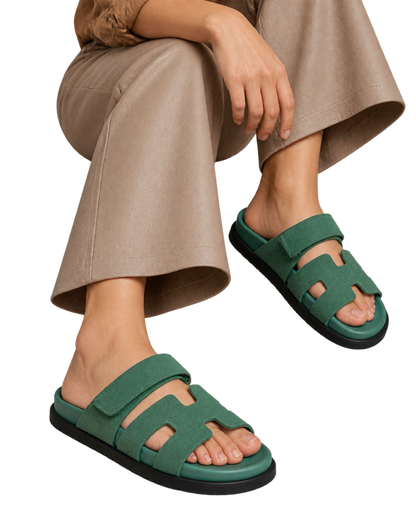 Chypre sandal in Vert