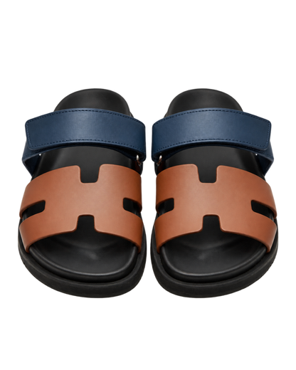 Chypre sandals in Navy &Natural