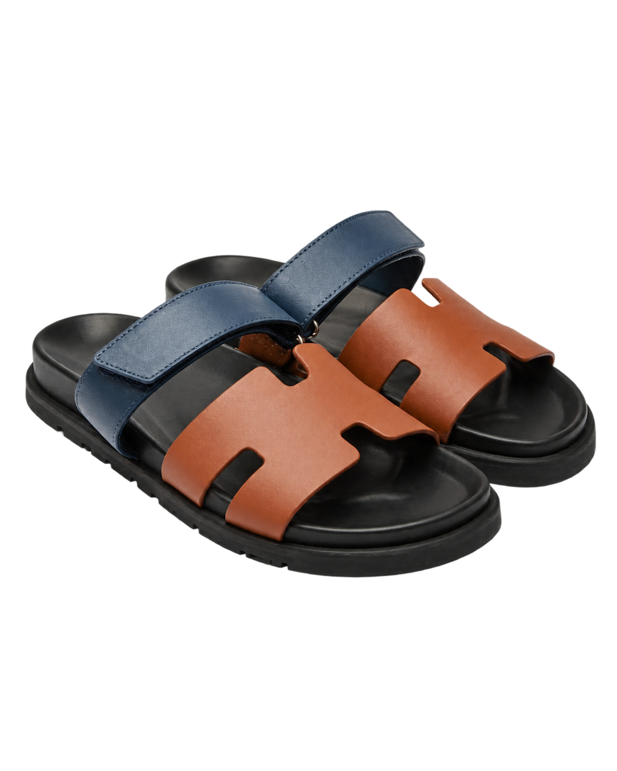 Chypre sandals in Navy &Natural