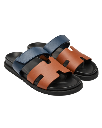 Chypre sandals in Navy &Natural