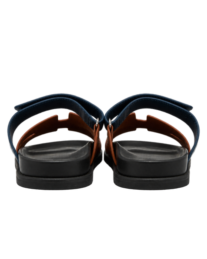 Chypre sandals in Navy &Natural