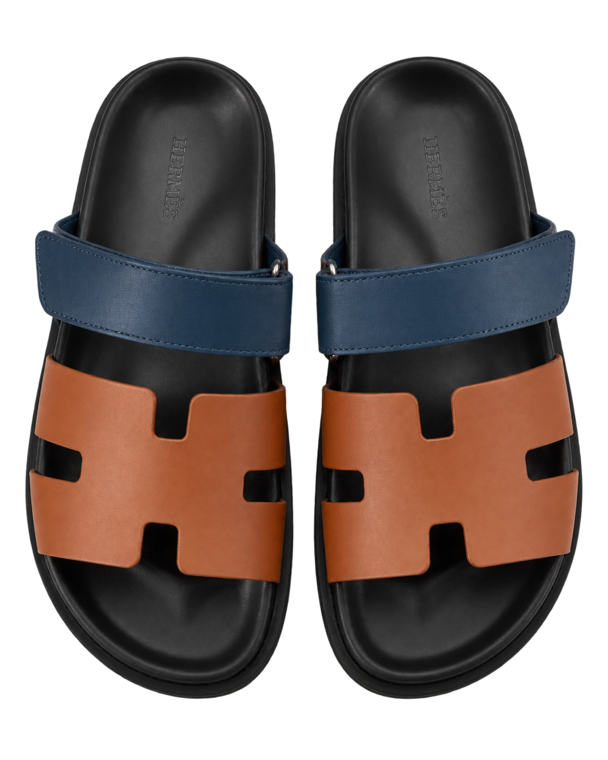 Chypre sandals in Navy &Natural