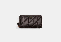 Restored Accordion Zip Wallet With Pillow Quilting