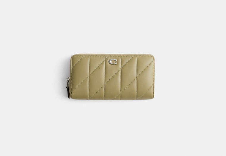 Restored Accordion Zip Wallet With Pillow Quilting