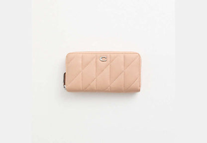 Restored Accordion Zip Wallet With Pillow Quilting