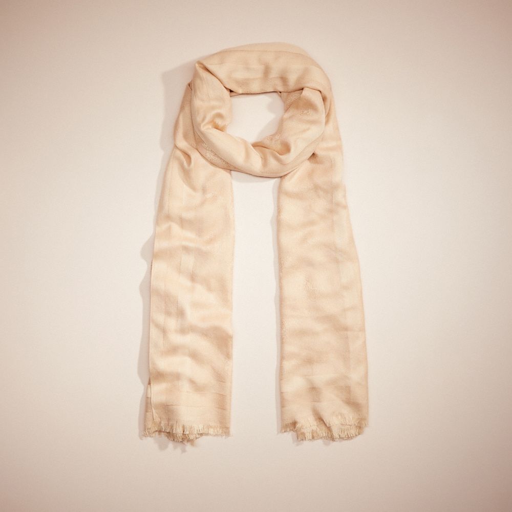 Restored Horse And Carriage Print Jacquard Stole
