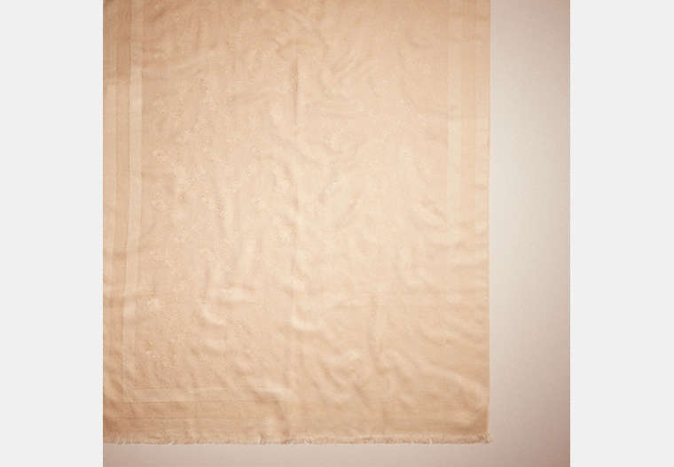 Restored Horse And Carriage Print Jacquard Stole