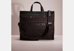 Restored Field Tote 40 In Organic Cotton Canvas With Coach Badge