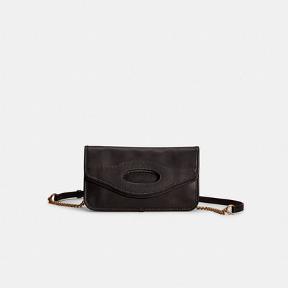 Restored Foldover Cut Out Clutch Crossbody