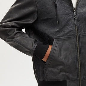 Embossed Leather Trainer