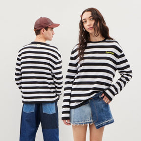 Long Sleeve T Shirt With Stripe Pattern