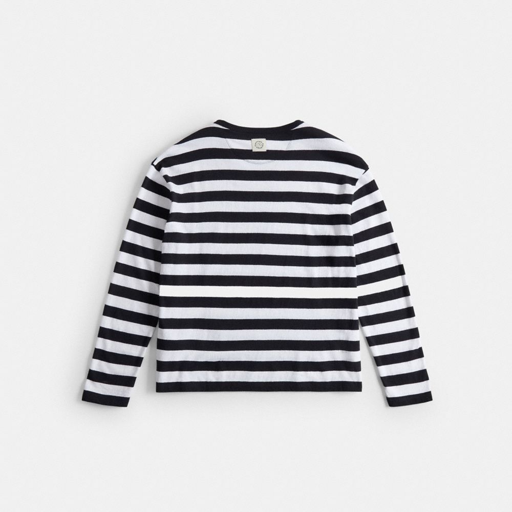 Long Sleeve T Shirt With Stripe Pattern