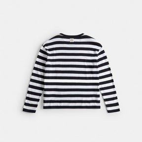 Long Sleeve T Shirt With Stripe Pattern