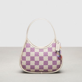 Ergo Bag With Woven Checkerboard In Repurposed Leather