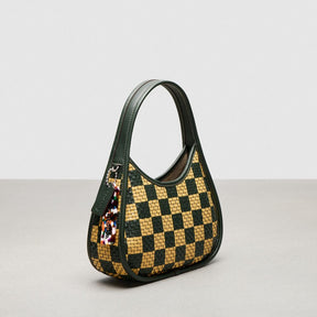 Ergo Bag With Woven Checkerboard In Repurposed Leather