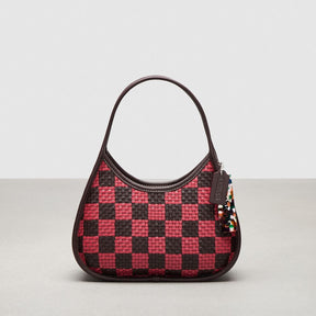 Ergo Bag With Woven Checkerboard In Repurposed Leather