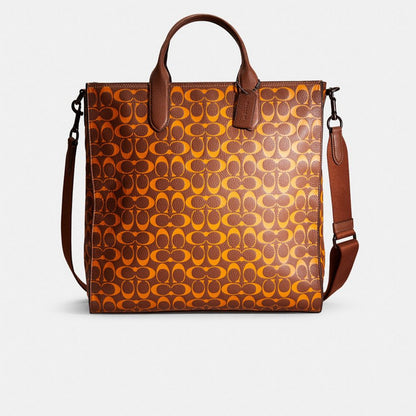 Restored Gotham Tall Tote In Signature Leather