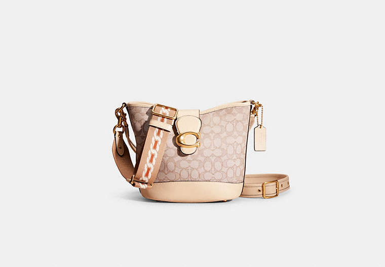Restored Tali Bucket Bag In Signature Jacquard
