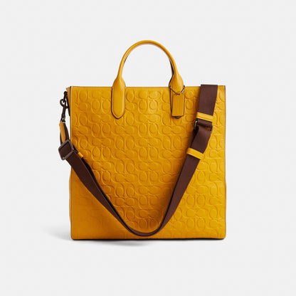 Restored Gotham Tall Tote In Signature Leather