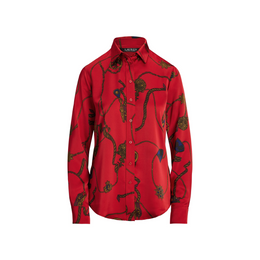 Classic Fit Print Charmeuse Shirt