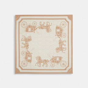 Signature Horse And Carriage Silk Square Scarf