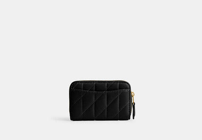 Essential Small Zip Around Card Case With Pillow Quilting