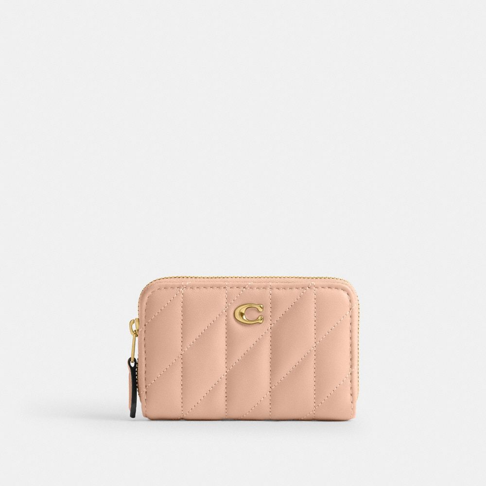 Essential Small Zip Around Card Case With Pillow Quilting
