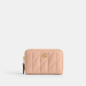 Essential Small Zip Around Card Case With Pillow Quilting
