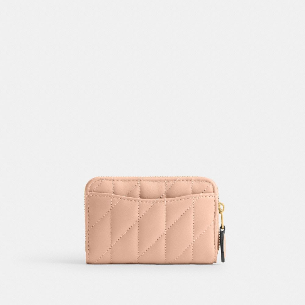Essential Small Zip Around Card Case With Pillow Quilting