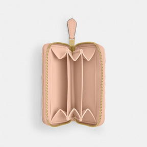 Essential Small Zip Around Card Case With Pillow Quilting
