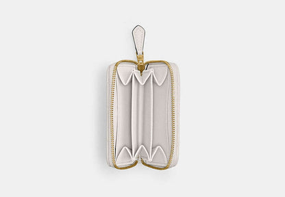 Essential Small Zip Around Card Case With Pillow Quilting