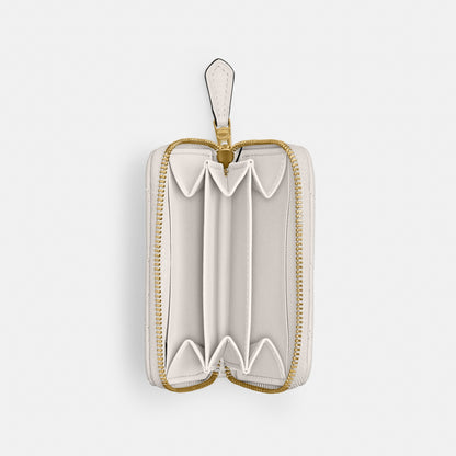 Essential Small Zip Around Card Case With Pillow Quilting