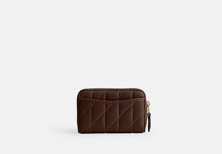 Essential Small Zip Around Card Case With Pillow Quilting