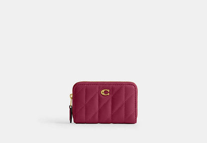 Essential Small Zip Around Card Case With Pillow Quilting