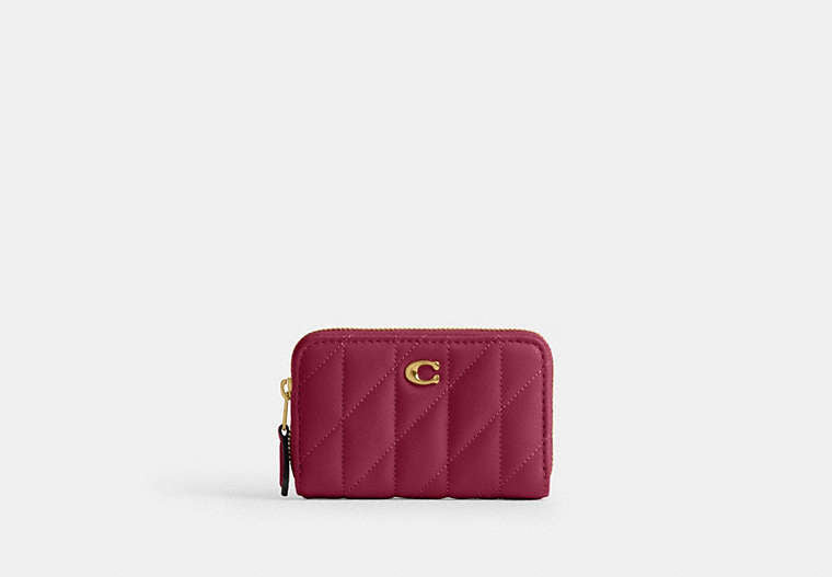 Essential Small Zip Around Card Case With Pillow Quilting