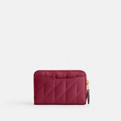 Essential Small Zip Around Card Case With Pillow Quilting