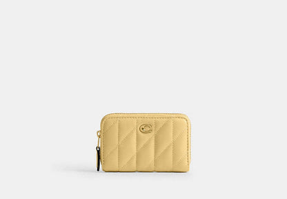 Essential Small Zip Around Card Case With Pillow Quilting