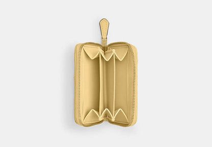 Essential Small Zip Around Card Case With Pillow Quilting