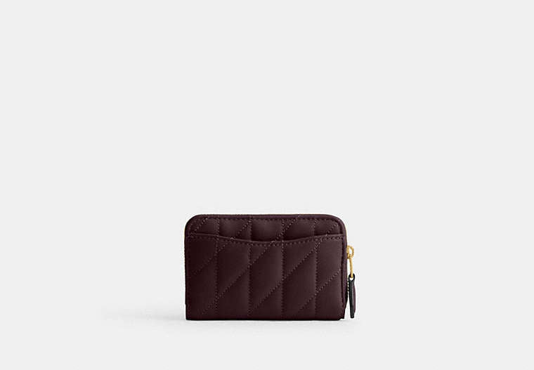 Essential Small Zip Around Card Case With Pillow Quilting