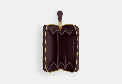 Essential Small Zip Around Card Case With Pillow Quilting