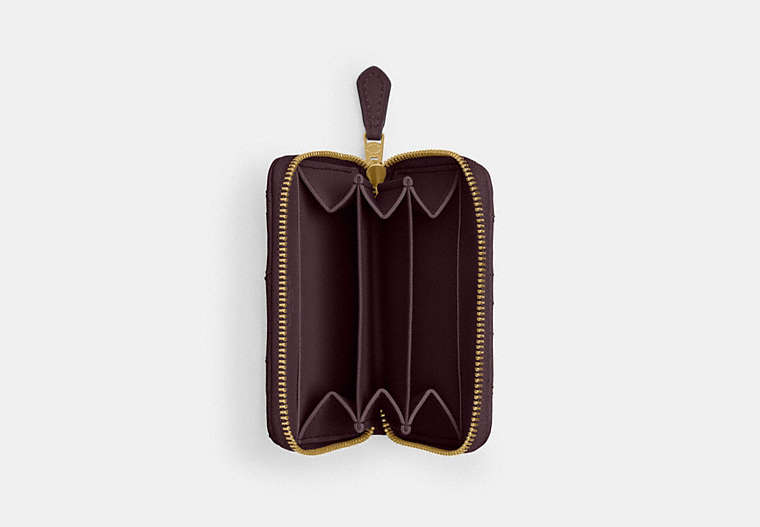 Essential Small Zip Around Card Case With Pillow Quilting