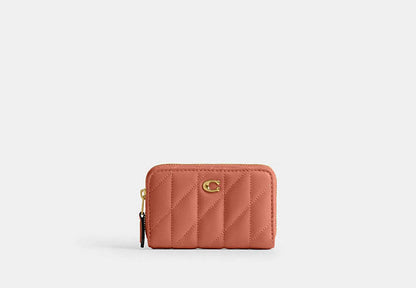 Essential Small Zip Around Card Case With Pillow Quilting