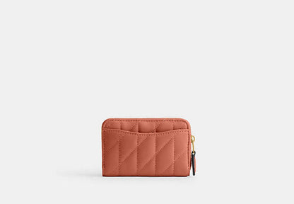 Essential Small Zip Around Card Case With Pillow Quilting