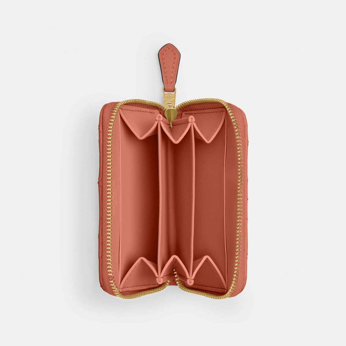 Essential Small Zip Around Card Case With Pillow Quilting