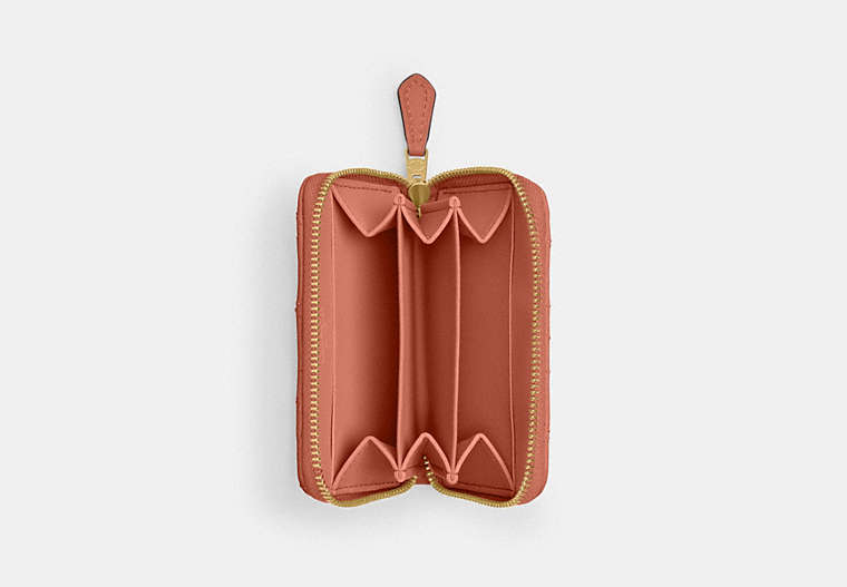 Essential Small Zip Around Card Case With Pillow Quilting